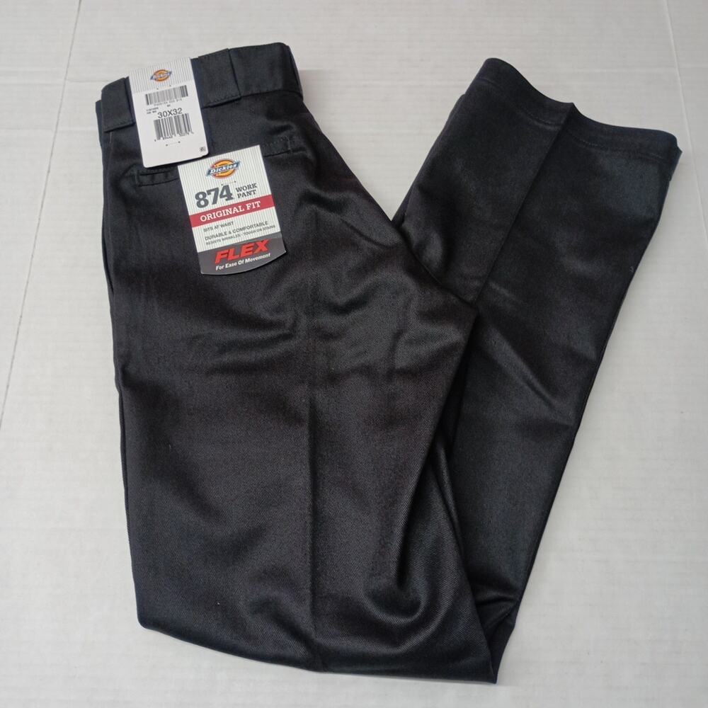 Dickies 874 Work Pants Men's 30x32 Black Original Fit Flex